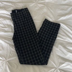 Plaid High Waisted Work Pants